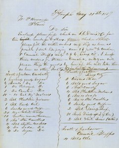 Tootle & Jackson, Council Bluffs, W.P. Howard, St.Louis, 1857年5月21日付の署名入り書簡。 作： Tootle and Jackson