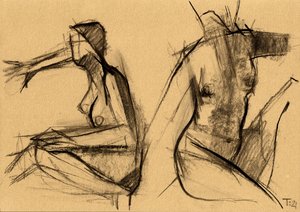 抽象的な女性のヌード 作： Tore Bahnson