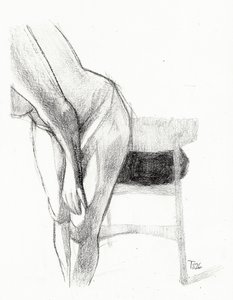 曲線を描く裸体
