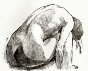 うずくまる内なる葛藤 作： Tore Bahnson
