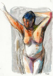 表現力豊かな女性のヌード