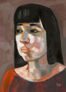 表現力豊かな女性の肖像画
