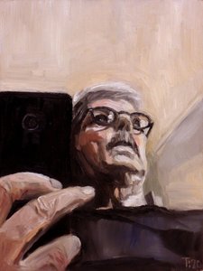 絵画風の自撮りポートレート