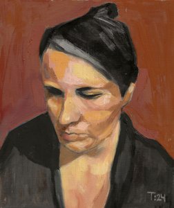 物思いにふける女性の肖像