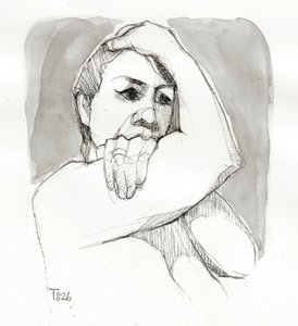 思索にふける女性