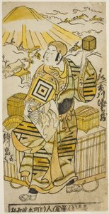 1736年8月、市村座で上演された芝居『東海道行身車』の後藤左衛門役二代目市川海老蔵