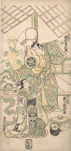 修正された曽我劇のシーン、カリフォルニア州。 1745年頃。 1745年。 作： Torii Kiyomasu I