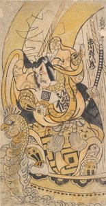1735年以降の2代目市川團十郎、1736年5月、1736年5月。 作： Torii Kiyomasu I