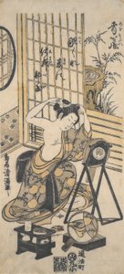 楽屋の様子 作： Torii Kiyomitsu