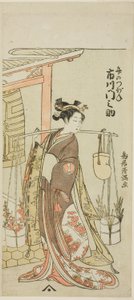 二代目市川門之助 笄の女（こうがいのつぼね）役 作： 鳥居清光初代