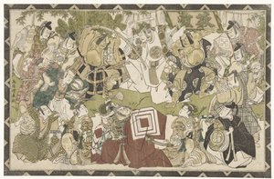 芝楽の役者 作： Torii Kiyonaga