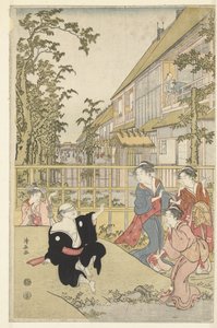 盲目の男を演じる 作： Torii Kiyonaga