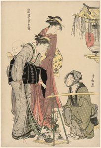 「風俗東の錦」シリーズの鉢植えを買う 作： Torii Kiyonaga