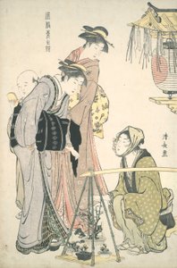 鉢植えを買う：東洋のブロケード 作： Torii Kiyonaga