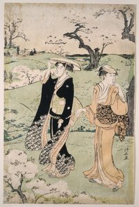 飛鳥山のお花見 作： Torii Kiyonaga