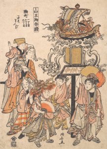 麹町一・二・三丁目町会 山王祭 子供灯籠流し 安永9年(1780)頃。 作： Torii Kiyonaga