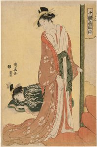 「十種絵風俗」シリーズより 花魁の就寝 作： Torii Kiyonaga