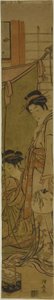蚊帳越しに会話する娼婦たち 作： Torii Kiyonaga