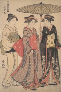 立花通りの踊り子たち、1742～1815年。 作： Torii Kiyonaga