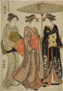 「当世百合美人合わせ」シリーズより 立花（吉中木の芸人） 作： Torii Kiyonaga
