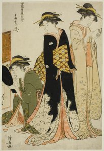 立花家の芸人 「当世百合美人合わせ」シリーズより 作： Torii Kiyonaga