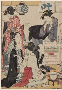 快楽の現代美人画集より 中洲の水辺の遊戯 作： Torii Kiyonaga
