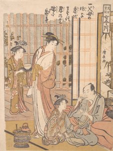親孝行を忘れる、カリフォルニア。 1781年。 作： Torii Kiyonaga