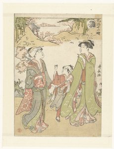 猿の時間 12時間のエレガントな表現（シリーズタイトル） 風流十二時 作： Torii Kiyonaga