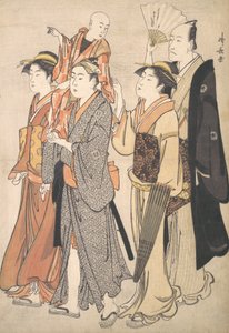 市川團十郎 5 世とその家族、1782 年。