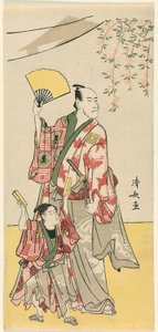 五代目市川團十郎と四代目市川海老三 作： Torii Kiyonaga