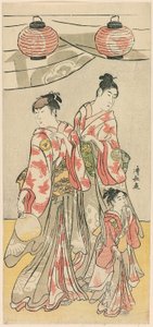 山下萬菊、四代目岩井半四郎、岩井粂三郎 作： Torii Kiyonaga