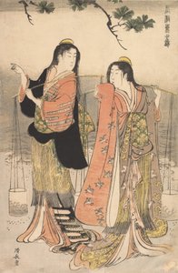 てぇ Ｂリネ 毎田ｓ おｆ スマ しお組み、 スマ、 １７８３。 作： Torii Kiyonaga
