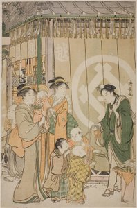 元旦の越後屋 作： Torii Kiyonaga