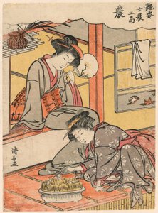 農夫 (の) 四つの社会を描く美人 (Adesugata shi noko sho) のシリーズ