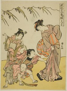 連載「おしゃれ十二季（ふりゅうじゅうにきこ）」より 五月（さつき） 作： Torii Kiyonaga