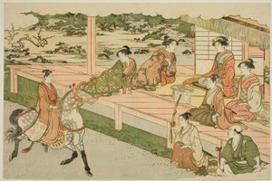 初詣（うまのりぞめ）図鑑「彩色みつの朝」より