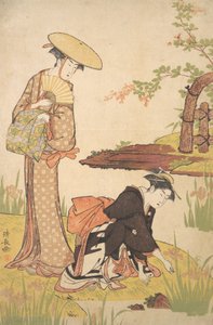 アイリスガーデン、カリフォルニア州。 1784年。 作： Torii Kiyonaga