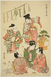 シリーズ "五節句のお正月あそび" 作： Torii Kiyonaga
