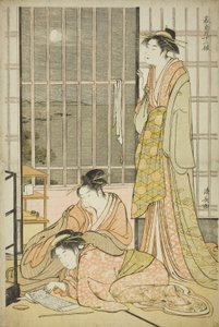 南の12か月シリーズの9か月 作： Torii Kiyonaga