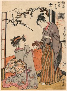 シリーズ 美人画 四階級のサムライ (氏) 作： Torii Kiyonaga