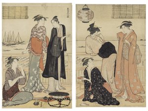 南部の12か月シリーズの6か月 作： Torii Kiyonaga