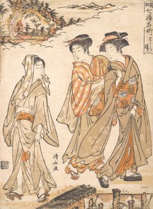 塔の沢 箱根にある温泉の名前。 1779年。 作： Torii Kiyonaga