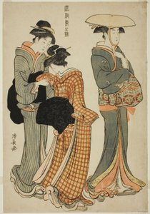 「風俗東錦」より 二人の女中 作： Torii Kiyonaga