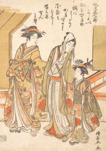 カムチ、カザフスタンを訪問。 1779年。 作： Torii Kiyonaga