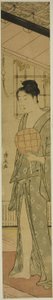 お風呂上がりに涼む女性 作： Torii Kiyonaga