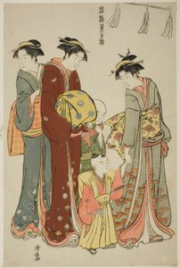 『風俗東錦』より 袴を初めて着た少年 作： Torii Kiyonaga