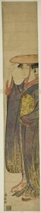 帽子をかぶった若い女性 作： Torii Kiyonaga