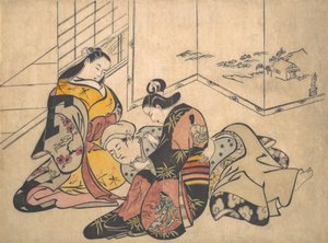 版画、1703年。 作： Torii Kiyonobu I
