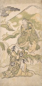 1749年頃の「ドラマの一場面」。 作： Torii Kiyonobu I