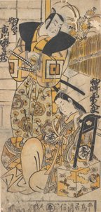 俳優、初代市川團十郎、1660～1704 年、正体不明の女性として。 作： Torii Kiyonobu I
